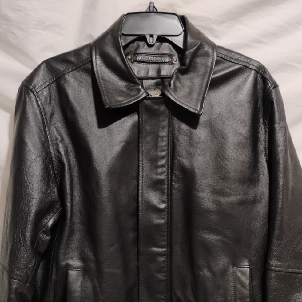 Covington Men's Black Leather Jacket Sz.S/C (X-62 CRATE) - Picture 2 of 14